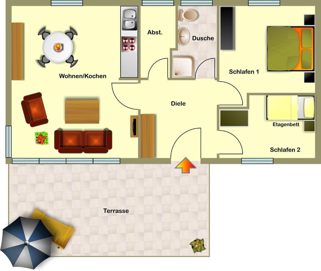 Ferienhausanlage Flessenow Экстерьер фото